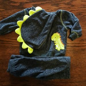 Carter's 3m super soft dino  hoodie pant set